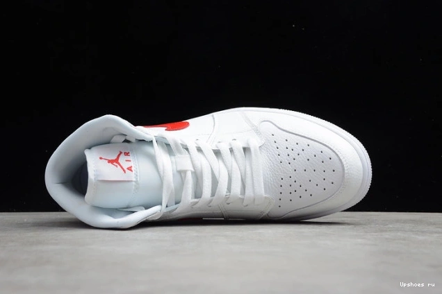 Jordan 1 University White (W) Mid BQ6472-106 Red 0831
